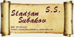 Slađan Subakov vizit kartica